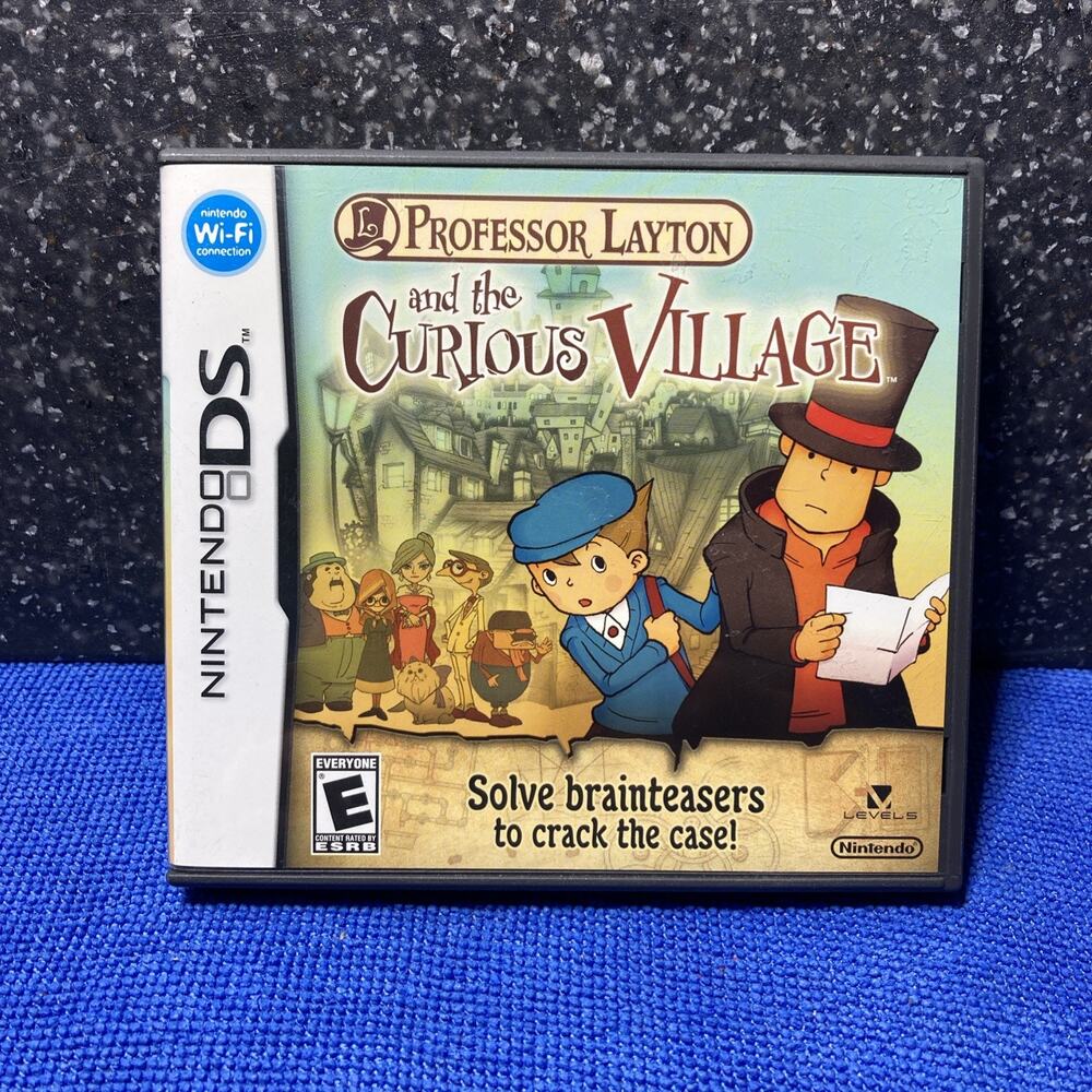 Case And Manual Only For Professor Layton Curious Village Nintendo DS